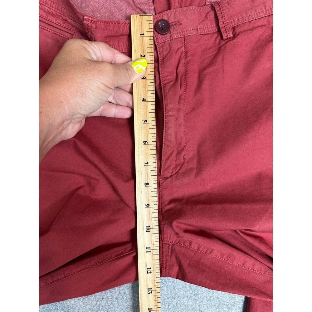 Banana Republic Aiden Summer Chino Pant Mens 35x32 Red Slim‎ Fit Cotton